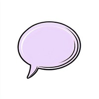 Speech bubble purple color style.