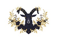 A goat illustration animal black.