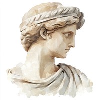 An ancient greek santorini painting statue art.