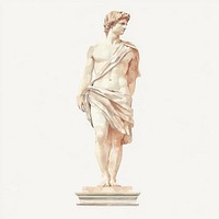 An ancient apollo statue painting art man.