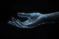 Digital hand hologram connections technology digital.