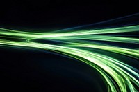 Neon green light streaks background futuristic outdoors.