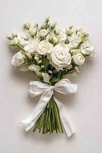 Bridal bouquet with a bow wedding flower white.