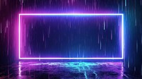 Background with raining night cold and wide rectangular frame lights illustration abstract.