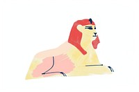 Great Sphinx of Giza - Egypt illustration minimalist style.