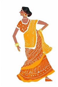 Happy Indian mom illustration female indian.