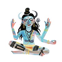 Hindu god shiva illustration art representation.