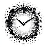 Clock halftone design black.