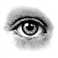 Eye art illustration halftone.