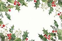 Christmas frame border illustration christmas leaves.