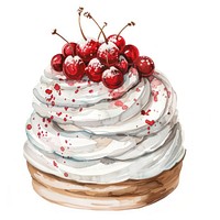 An isolated whipping cream illustration background dessert.