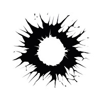 Bullet hole illustration abstract circular.