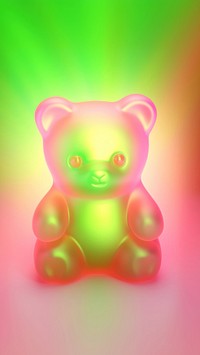 Jelly bear Y2k Aura Wallpaper background wallpaper colors.