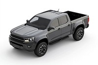 Glossy gray pickup truck transportation vehicle modern.