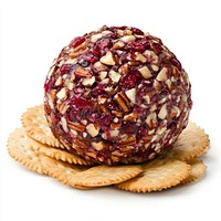 Cranberry Pecan Cheese Ball crackers cheese food.