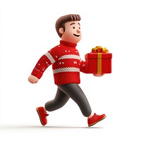 Man wearing Christmas sweater illustration christmas style.