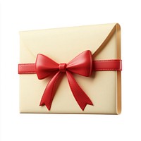 Cream envelope red bow accessories celebration decorative.