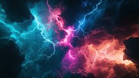 Lightning bolts storm dramatic vibrant.