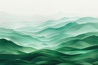 Abstract green landscape wallpaper background illustration design with hills and mountains painting abstract nature.