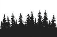 Forest silhouette illustration forest trees.