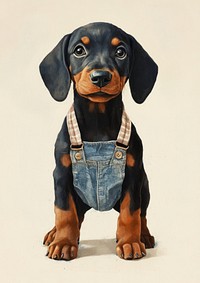 Doberman puppy animal cute dog.