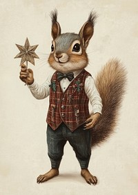 Squirrel animal illustration character.