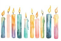 Candles illustration flames colors fire.