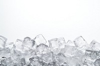 Ice cubes background white white background.