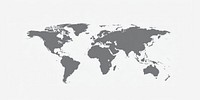 World map illustration minimalist simple.