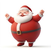 A Happy Sandy Claus dancing illustration christmas character.