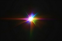 An isolated pastel rainbow blink sun ray light effect background bright flare.