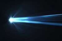 An isolated blue light beam effect background lighting flare.