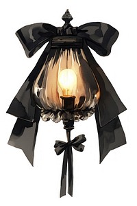 Black coquette lamp illustration decorative lighting.