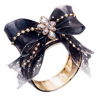 Black coquette ring illustration accessories accessory.