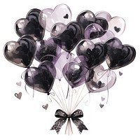 Coquette heart balloon bouquet balloons romantic ribbons.