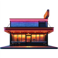 Architecture restaurant building diner.