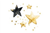 Confetti illustration watercolor stars.