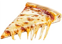 A slice of pizza with cheese melting photography food delicious.