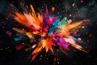 Colorful explosion of paint art abstract creative.