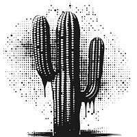 Cactus with dripping neon paint cactus plant black.