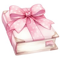 Illustration ribbon gift book.