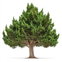 Real cypress tree background isolated plant.