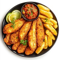 Cajun Catfish Platter platter food dish.