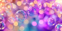 Colorful abstract background with vibrant soap bubbles floating in the air colorful colors bokeh.