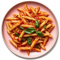 Penne Arrabbiata plate food pasta.