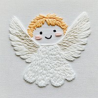 Angel embroidery handmade craft.