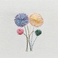 Fireworks embroidery handmade craft.