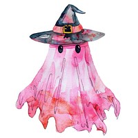 Hat illustration watercolor halloween.