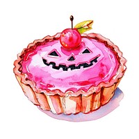 Halloween dessert illustration watercolor halloween.