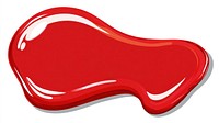 Red sticker illustration ketchup glossy.